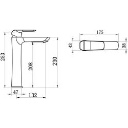 Смеситель для умывальника Ferro Tina 38503.1 (White/Chrome) Thumb