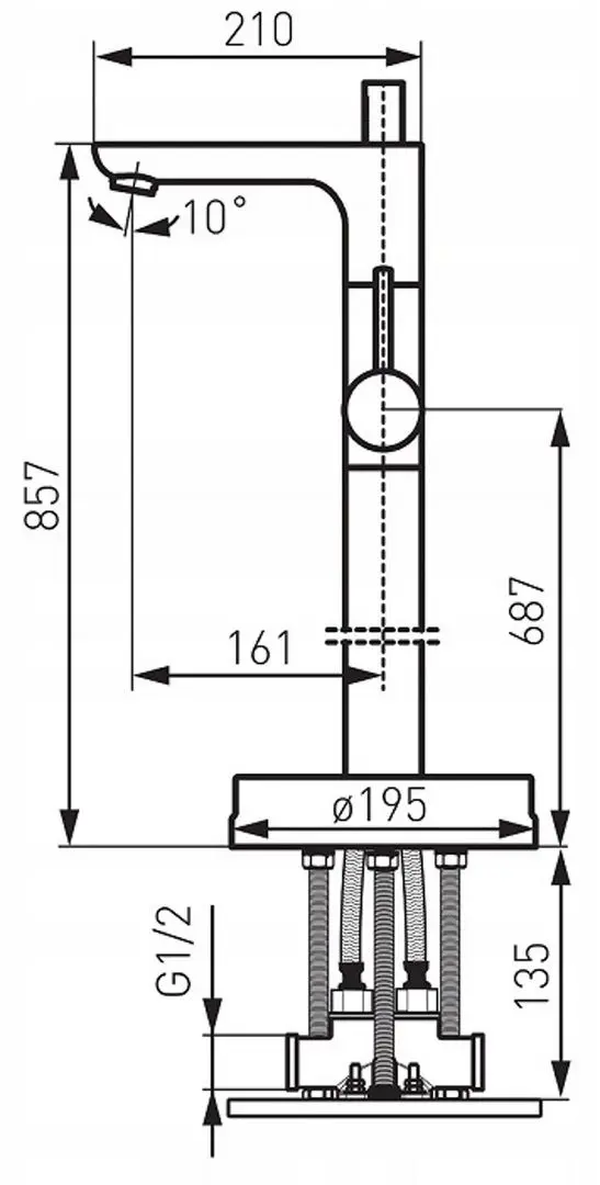 Смеситель для ванны и душа Ferro Fiesta BFI11F (Chrome)