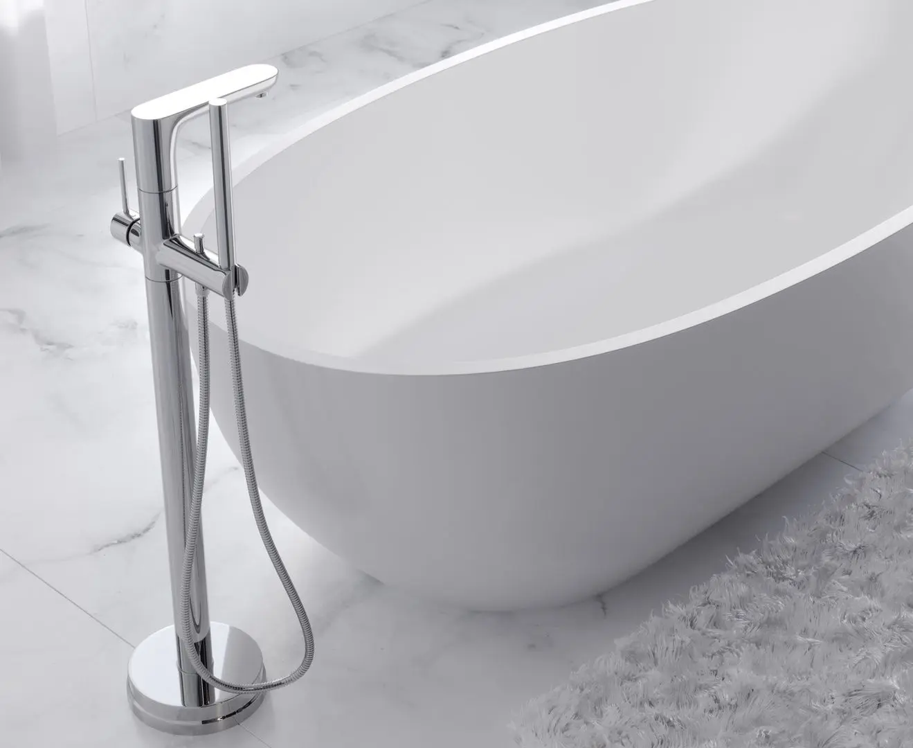 Смеситель для ванны и душа Ferro Fiesta BFI11F (Chrome)