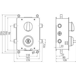 Baterie încastrata Ferro BOX 050 R (Chrome) Thumb