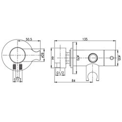 Baterie pentru bideu Fiore 35RUI018 (Chrome) Thumb