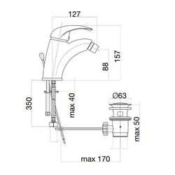 Baterie pentru bideu Fiore Nexus 43CR3520 (Chrome) Thumb