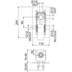 Baterie pentru dus Fiore Dark 140CR7576 (Chrome) Thumb
