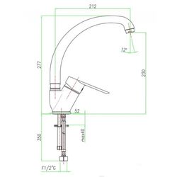 Baterie pentru chiuveta Fiore Kevon 81CR4310 (Chrome) Thumb