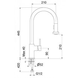 Baterie pentru chiuveta Fiore Torino 306CR9202 (Chrome) Thumb