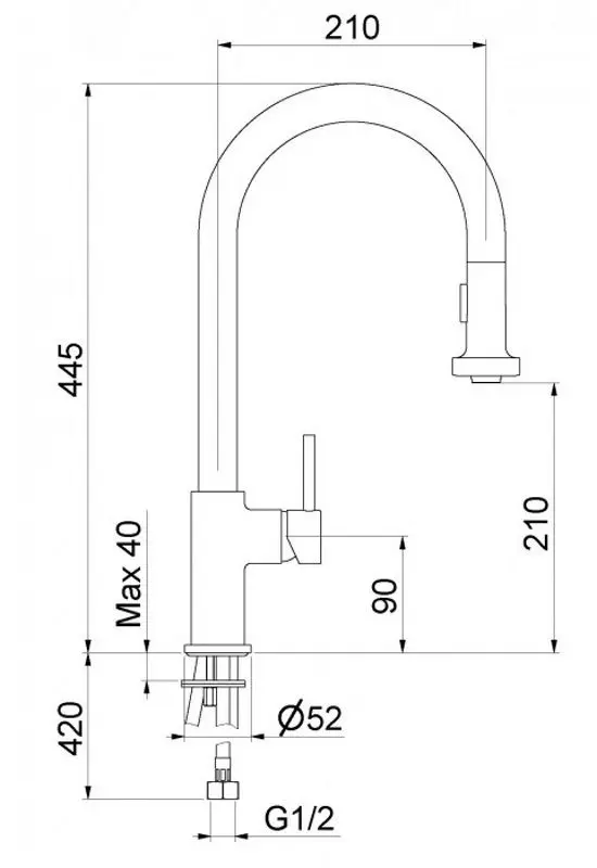 Baterie pentru chiuveta Fiore Torino 306CR9202 (Chrome)
