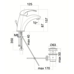 Baterie pentru lavoar Fiore Nexus 43CR2520 (Chrome) Thumb