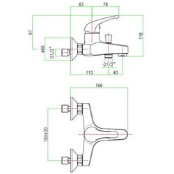 Baterie pentru cada si dus Fiore Altura 41CR1510 (Chrome) Thumb
