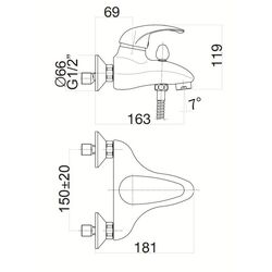 Baterie pentru cada si dus Fiore Nexus 43CR1410 (Chrome) Thumb