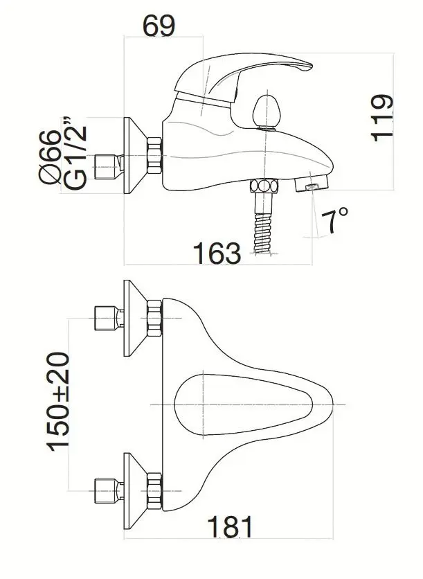 Baterie pentru cada si dus Fiore Nexus 43CR1410 (Chrome) - 2