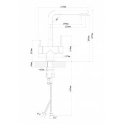 Смеситель для мойки Florentina Ares FL (Brown) Thumb