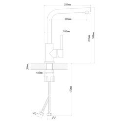 Смеситель для мойки Florentina Delta FL (Gray) Thumb