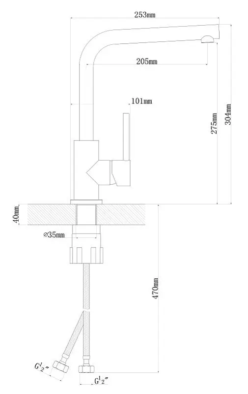 Смеситель для мойки Florentina Delta FL (Gray)