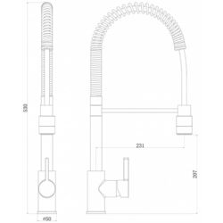 Смеситель для мойки Florentina Орион FL (Chrome) Thumb