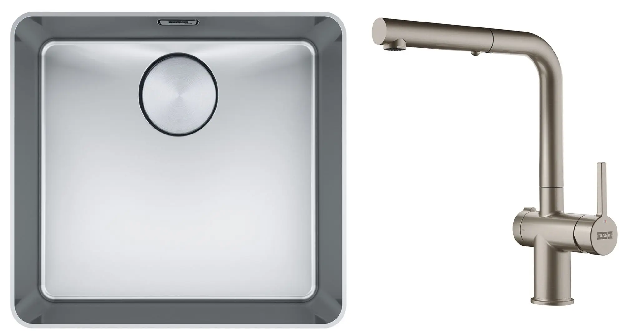 Set chiuveta + baterie Franke Mythos MYX 210-45 + Active Twist (Inox)