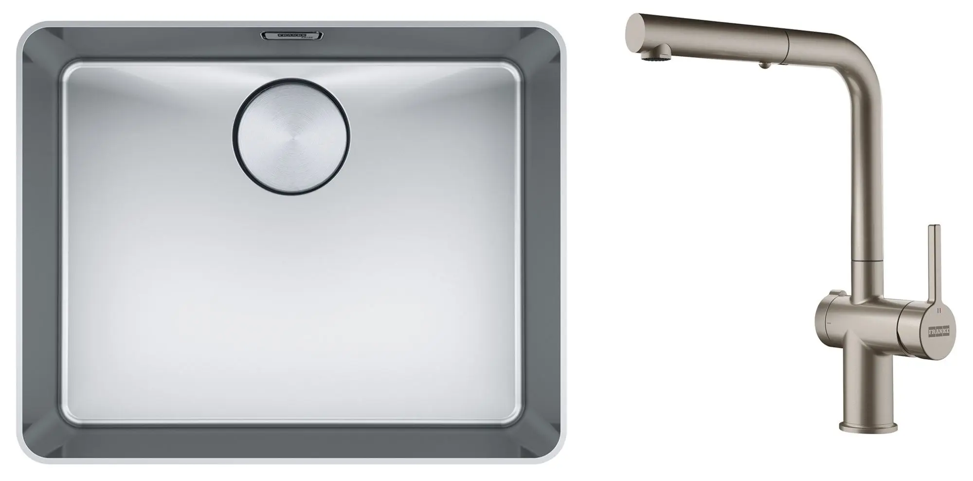 Set chiuveta + baterie Franke Mythos MYX 210-50 + Active Twist (Inox)