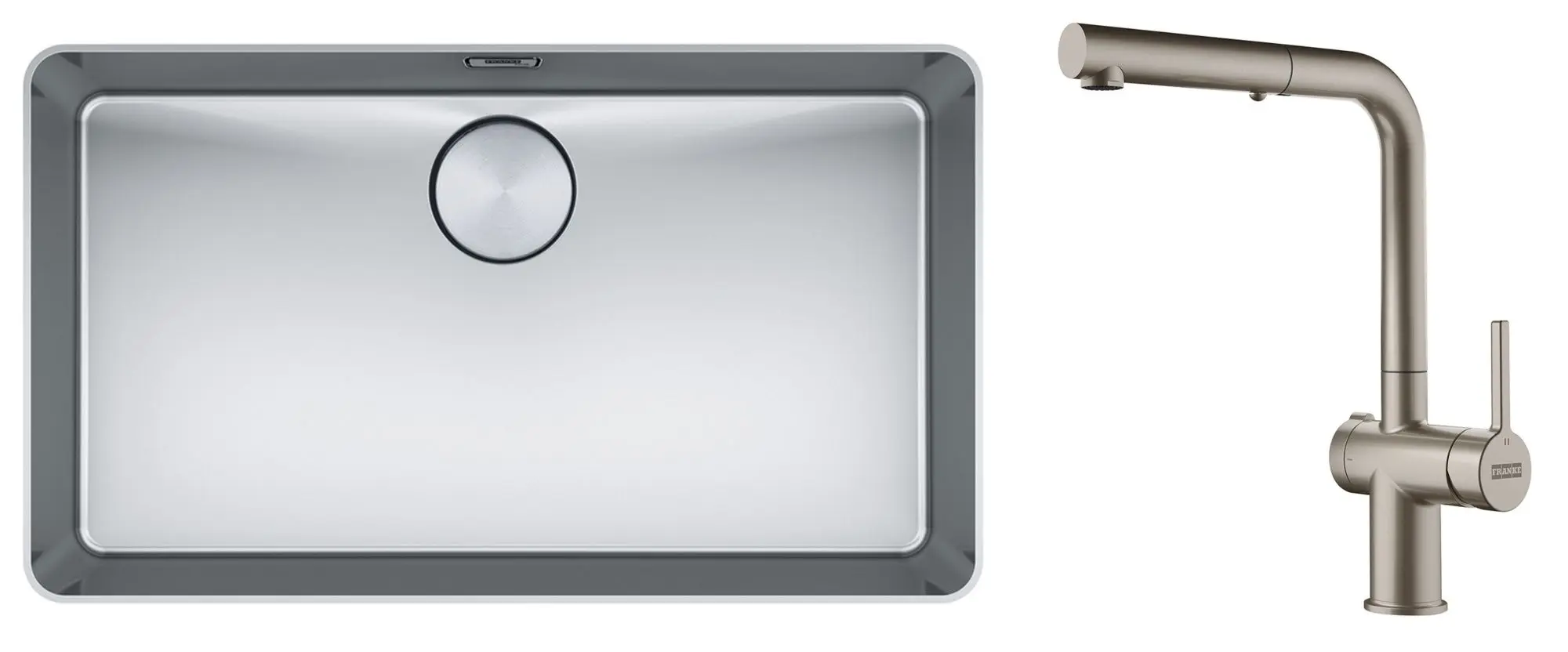 Set chiuveta + baterie Franke Mythos MYX 210-70 + Active Twist (Inox)