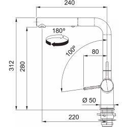 Смеситель для мойки Franke Active Plus 115.0653.389 (Almond) Thumb
