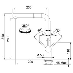 Baterie pentru chiuveta Franke Active Plus Doc 115.0373.832 (Vanilla) Thumb