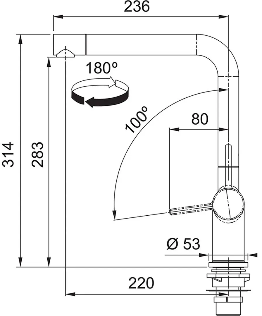 Baterie pentru chiuveta Franke Active Window (Chrome) - 3