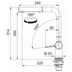 Baterie pentru chiuveta Franke Active Window Pull Out (Chrome) Thumb