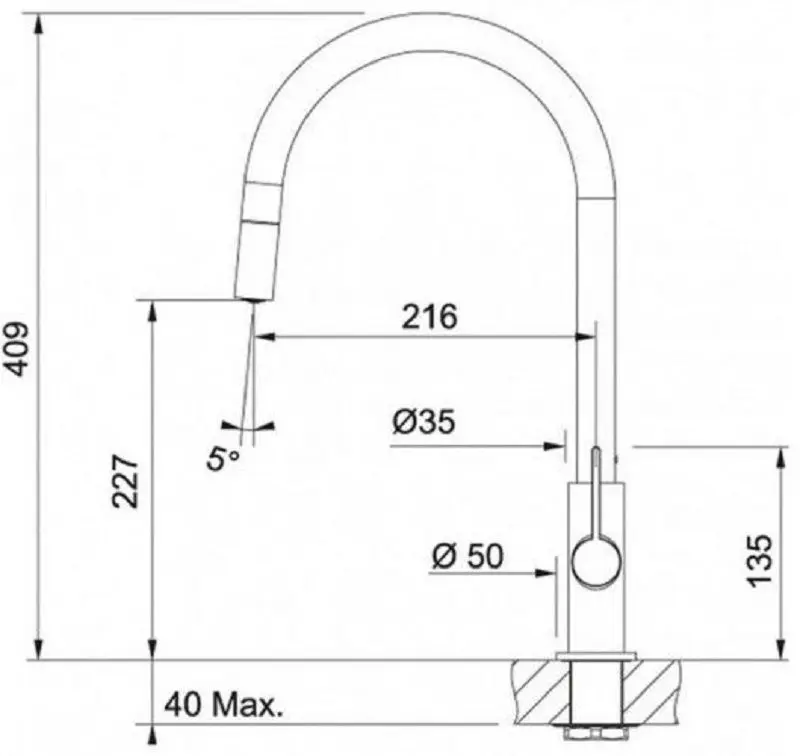 Baterie pentru chiuveta Franke Ambient Evo (Chrome) - 3