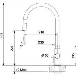 Baterie pentru chiuveta Franke Ambient Evo Extractibil (White) Thumb