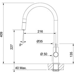 Baterie pentru chiuveta Franke Ambient Evo Pull Out (Chrome/Nero) Thumb