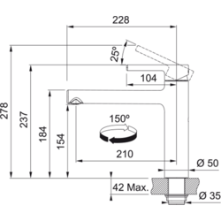Baterie pentru chiuveta Franke Centro 115.0621.613 (Black) Thumb
