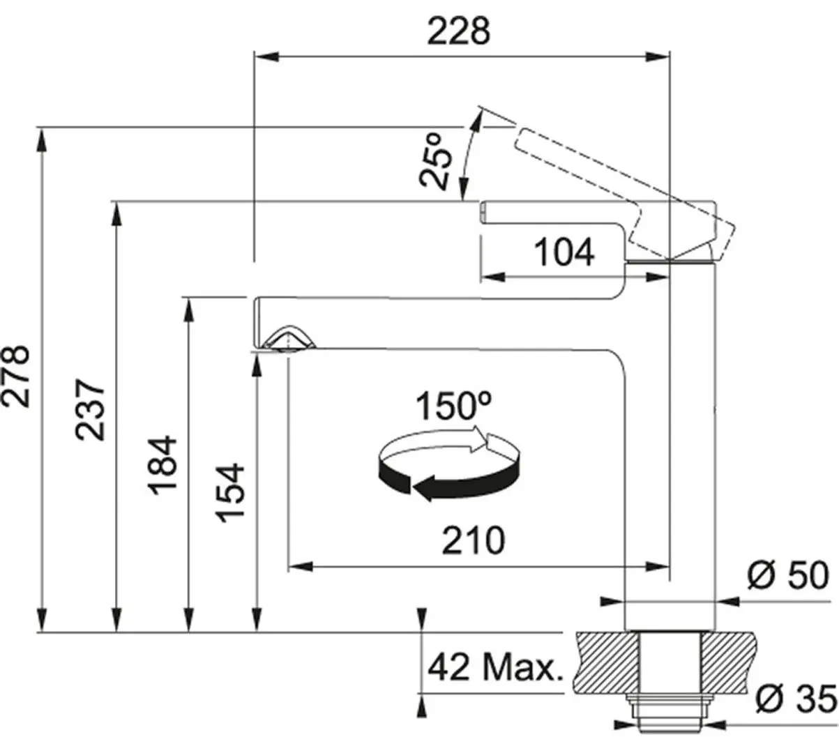 Baterie pentru chiuveta Franke Centro (Nero/Inox) - 3