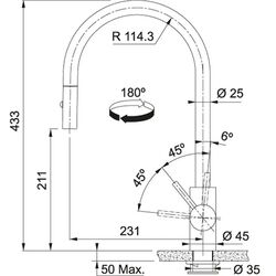 Baterie pentru chiuveta Franke Eos Neo Pull Out (Inox) Thumb