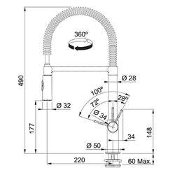 Baterie pentru chiuveta Franke Fox 115.0486.993 (Chrome) Thumb