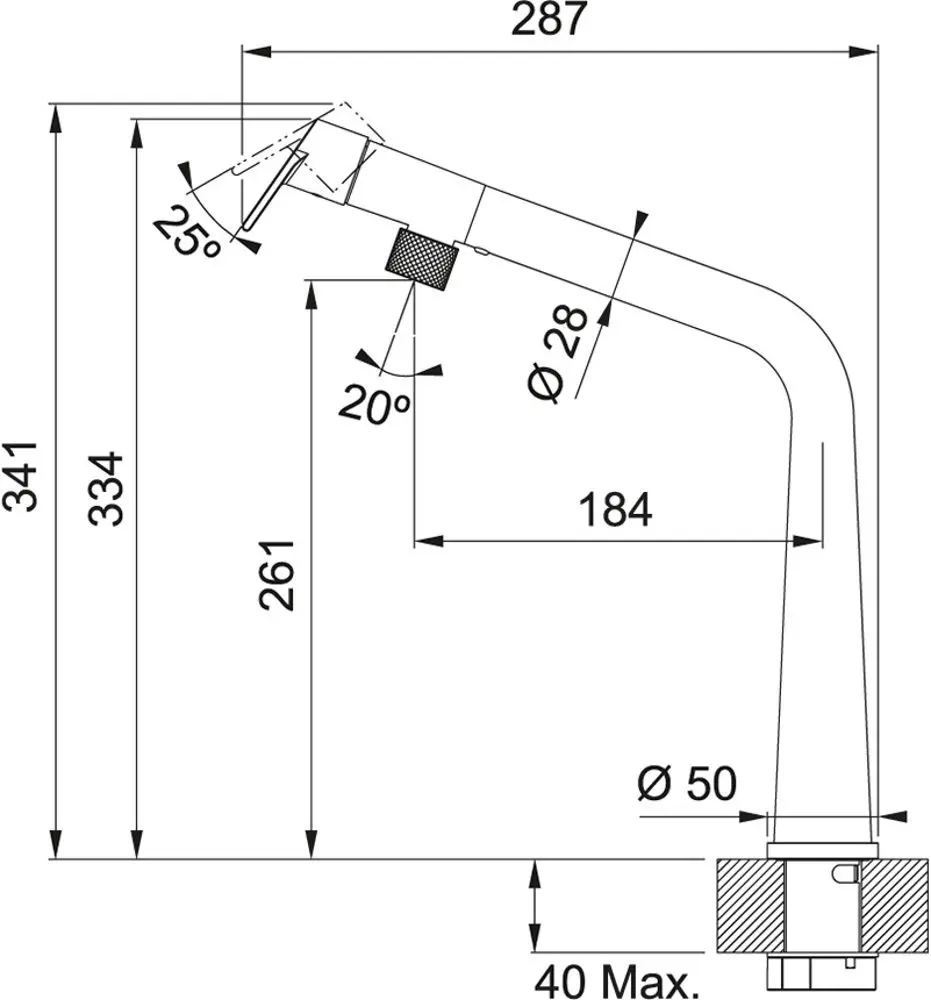 Baterie pentru chiuveta Franke Icon Monojet (Inox/Black) - 2