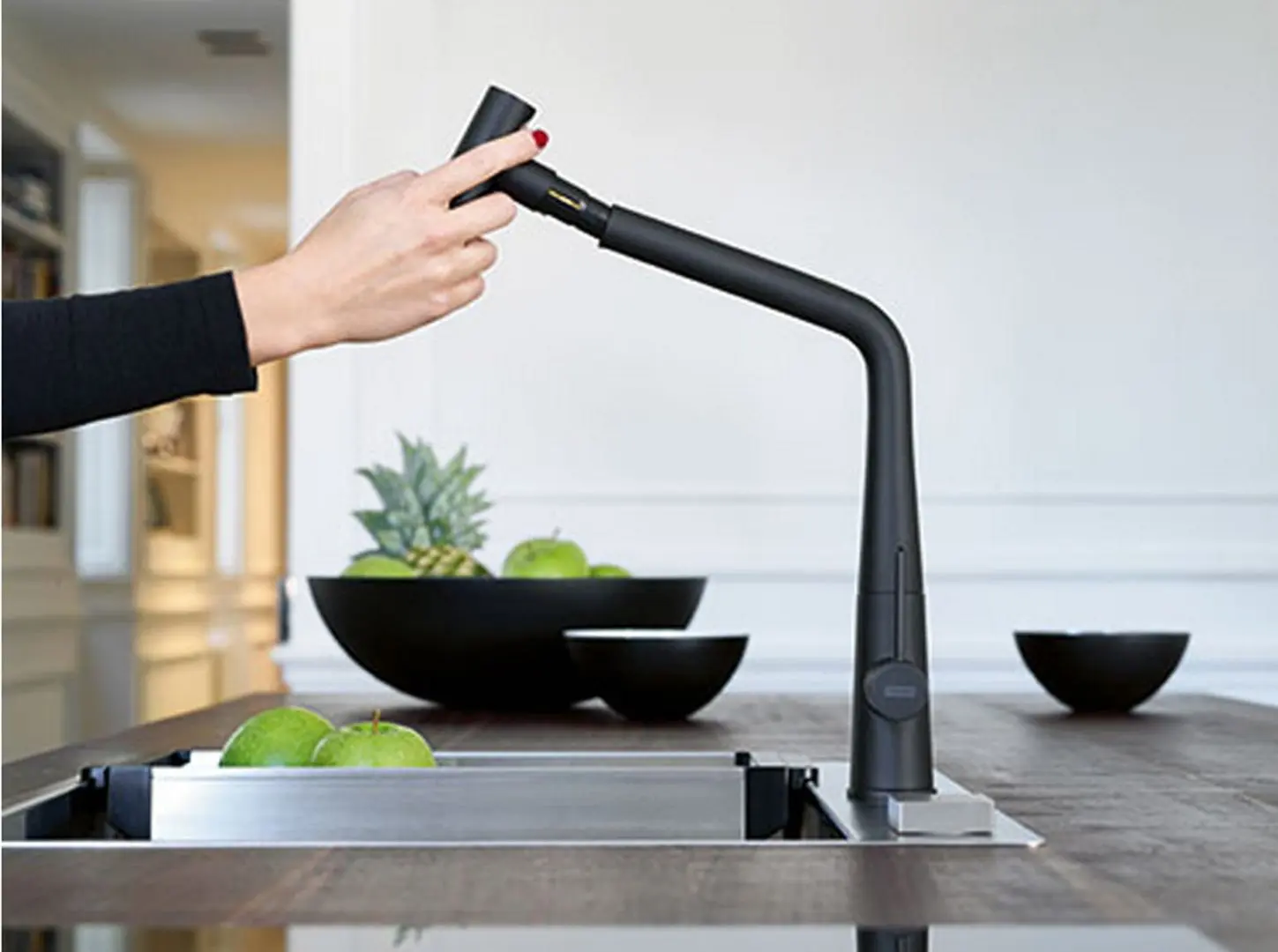 Baterie pentru chiuveta Franke Icon Pull Out Spray (Black Matte) - 4