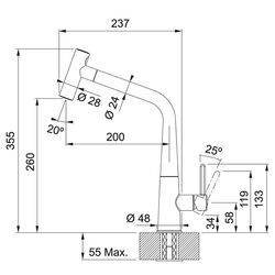 Baterie pentru chiuveta Franke Icon Pull Out Spray (Chrome) Thumb