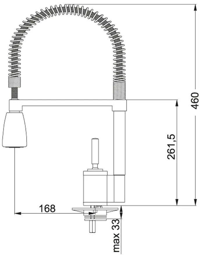 Baterie pentru chiuveta Franke Joy Cocktail Semi-Pro 115.0029.591 (Chrome) - 2