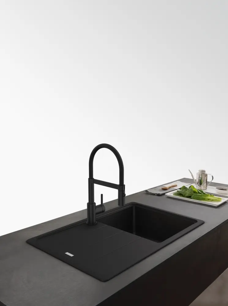 Смеситель для мойки Franke Lina Semi-Pro 115.0725.838 (Black)