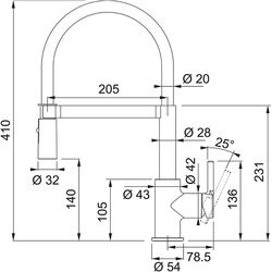 Baterie pentru chiuveta Franke Lina Semi Pro Pull Out (Chrome/White) Thumb