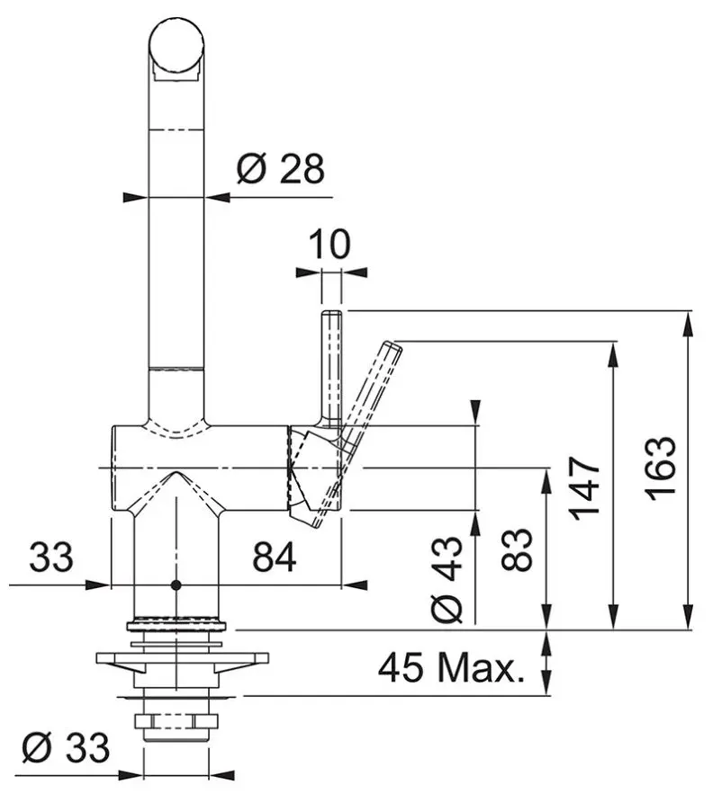 Baterie pentru chiuveta Franke Maris Active 115.0653.383 (White) - 3