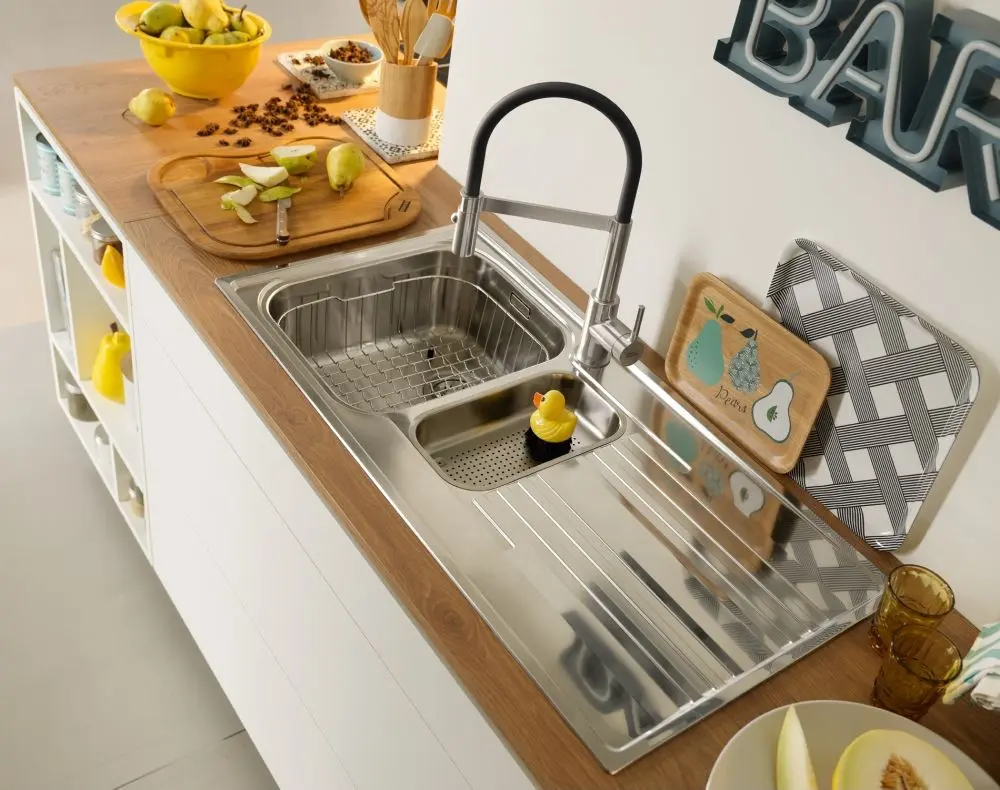 Baterie pentru chiuveta Franke Maris Lina Semi-Pro (Chrome/Black)