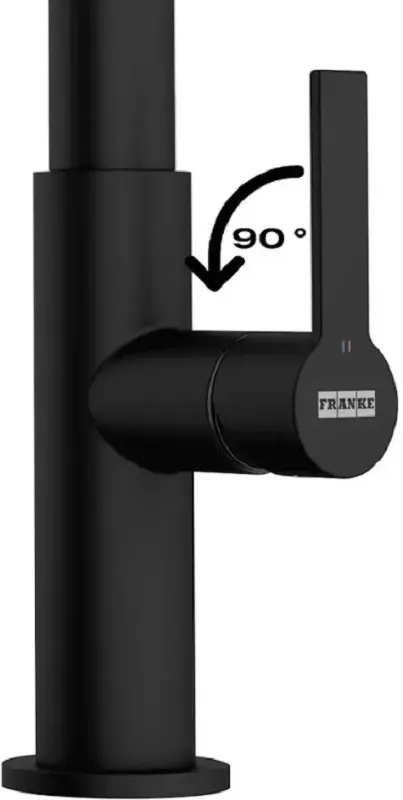 Baterie pentru chiuveta Franke Maris Slim J Pull Down (Black)