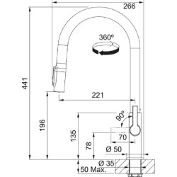 Смеситель для мойки Franke Maris Slim J Pull Down (Inox) Thumb