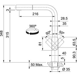 Baterie pentru chiuveta Franke Mythos Pull Out (Inox) Thumb