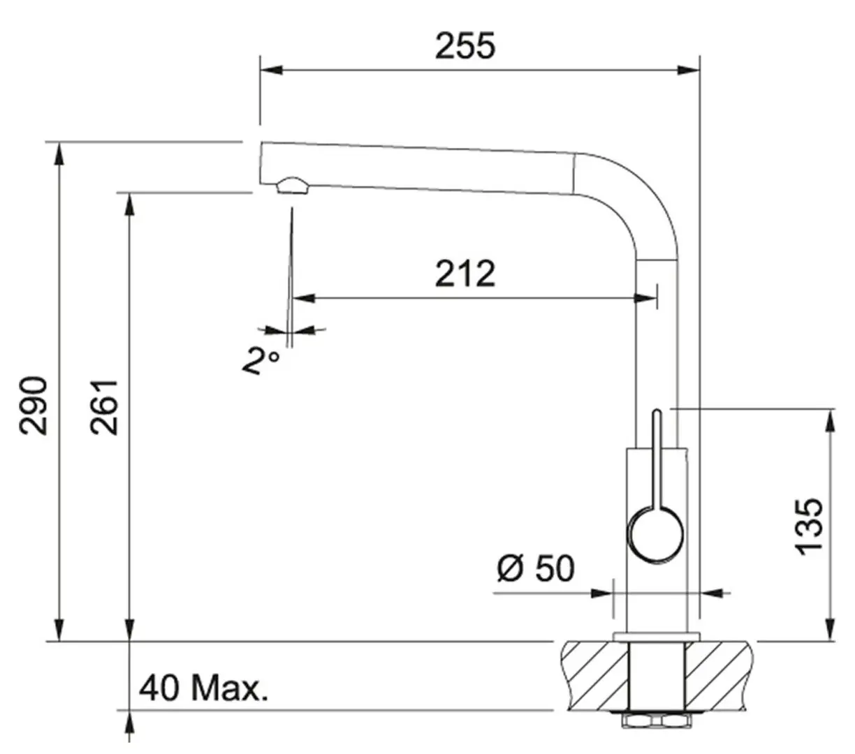 Baterie pentru chiuveta Franke Neptune Evo (Chrome) - 2