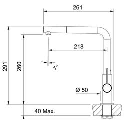 Baterie pentru chiuveta Franke Neptune Evo Pull Out Nozzle (Chrome/Nero) Thumb