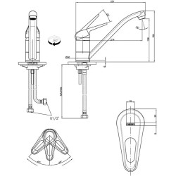 Смеситель для мойки Franke Novara Plus 115.0470.653 (Sahara) Thumb