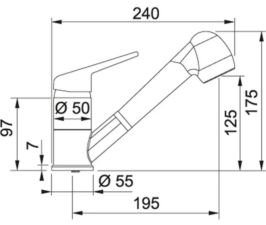 Baterie pentru chiuveta Franke Novara Plus 115.0470.675 (Black) - 5