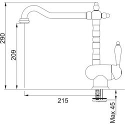 Baterie pentru chiuveta Franke Old England 115.0028.205 (Bronze) Thumb