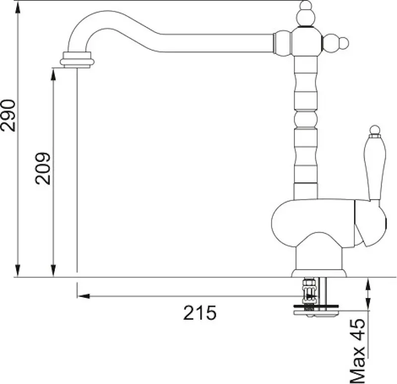 Baterie pentru chiuveta Franke Old England 115.0028.205 (Bronze) - 3