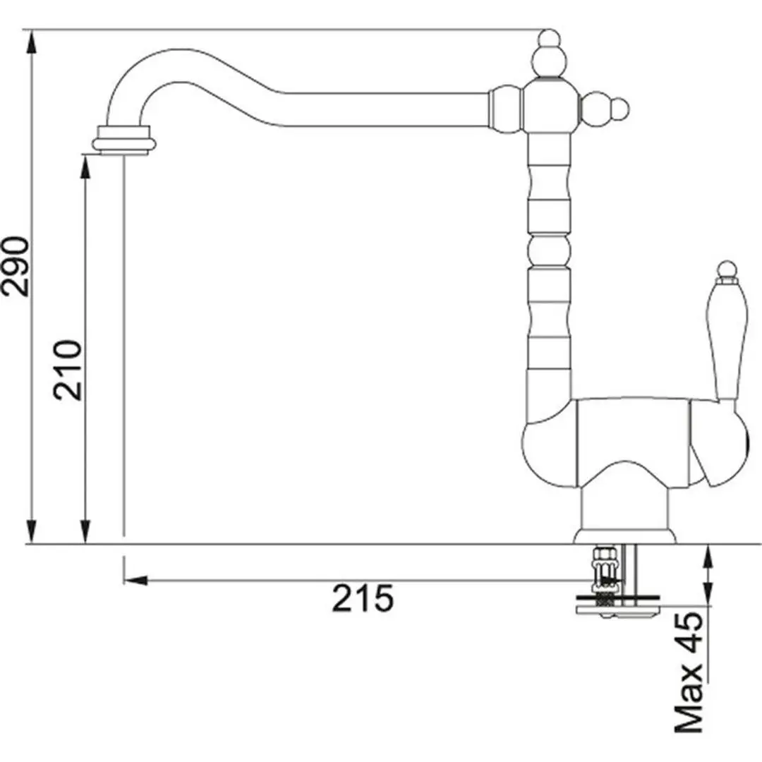 Baterie pentru chiuveta Franke Old England (Chrome) - 2